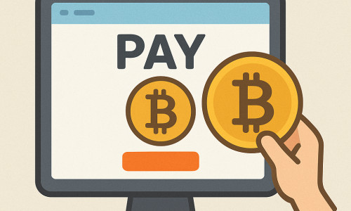 Betaal je porno met BTC - niet met je ijsje Meisjes met grote borsten in geel likken aan ijs - met een BTC T-shirt