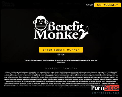 Benefit Monkey website van 25. April, 2024