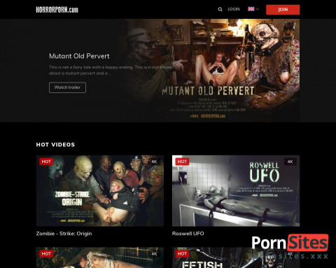 Horror Porn website van 23. January 2022
