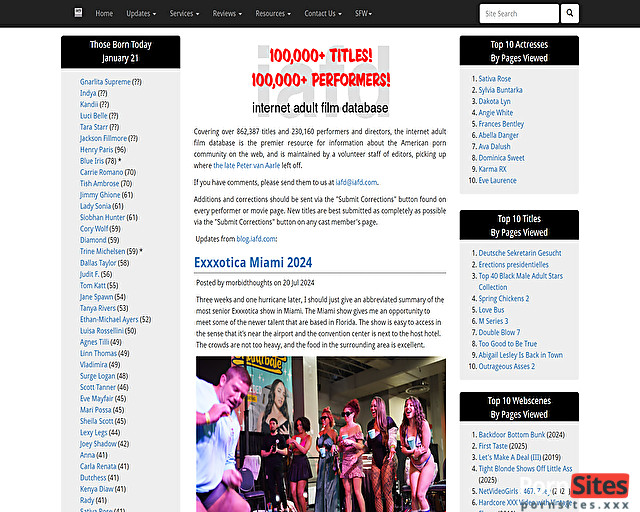 iafd.com, 02. June, 2026 IAFD Website From 02. June, 2026