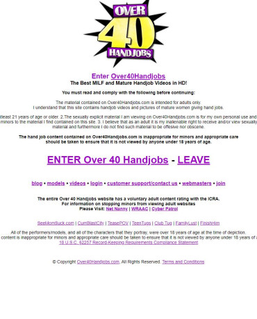Over 40 Handjobs