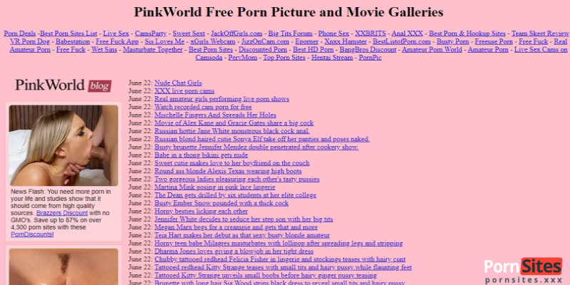 The Pink Warld Xxx - Pinkworld Examen Et 5 Autres AgrÃ©gateurs Porno