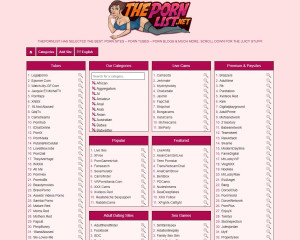 This is what The Porn List looks like